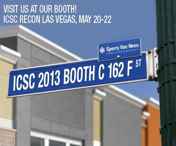 Visit Sperry Van Ness at ICSC REcon Booth C at 162 F Street.